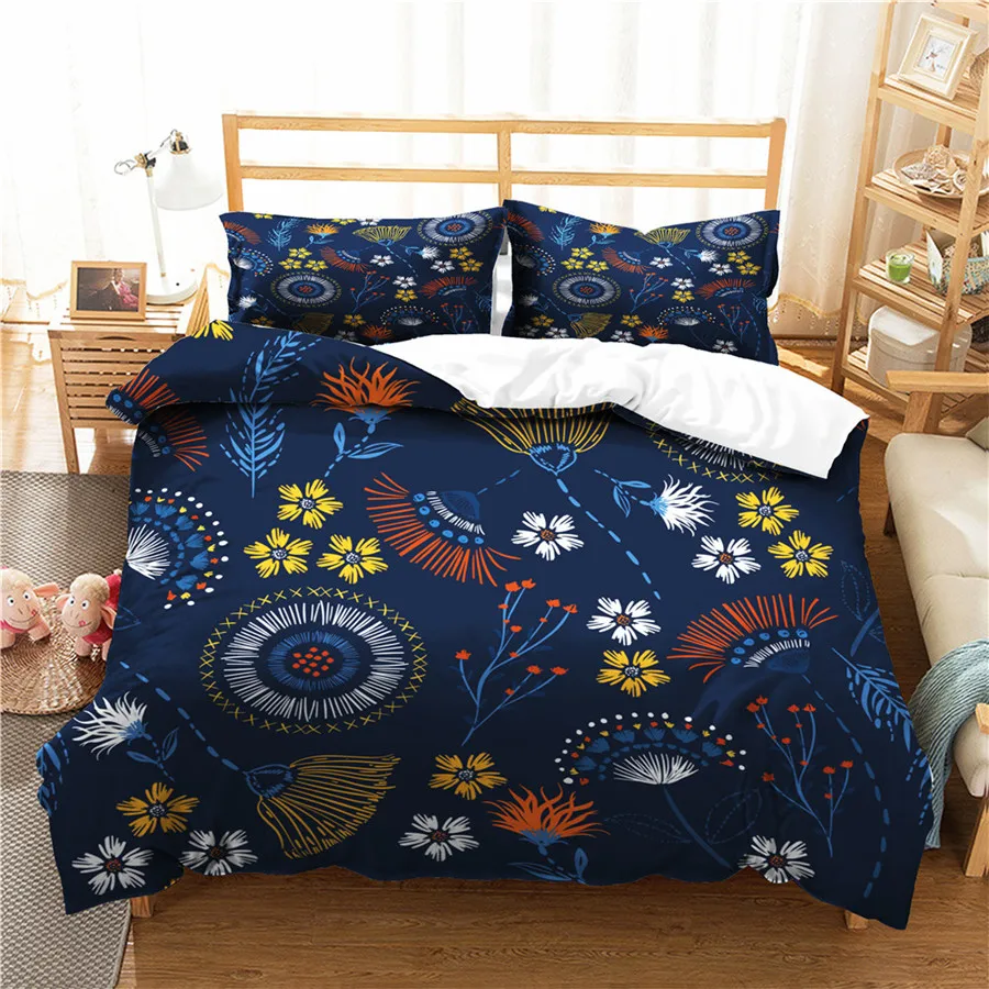 

A Bedding Set 3D Printed Duvet Cover Bed Set Flowers Plant Home Textiles for Adults Bedclothes with Pillowcase #XH33