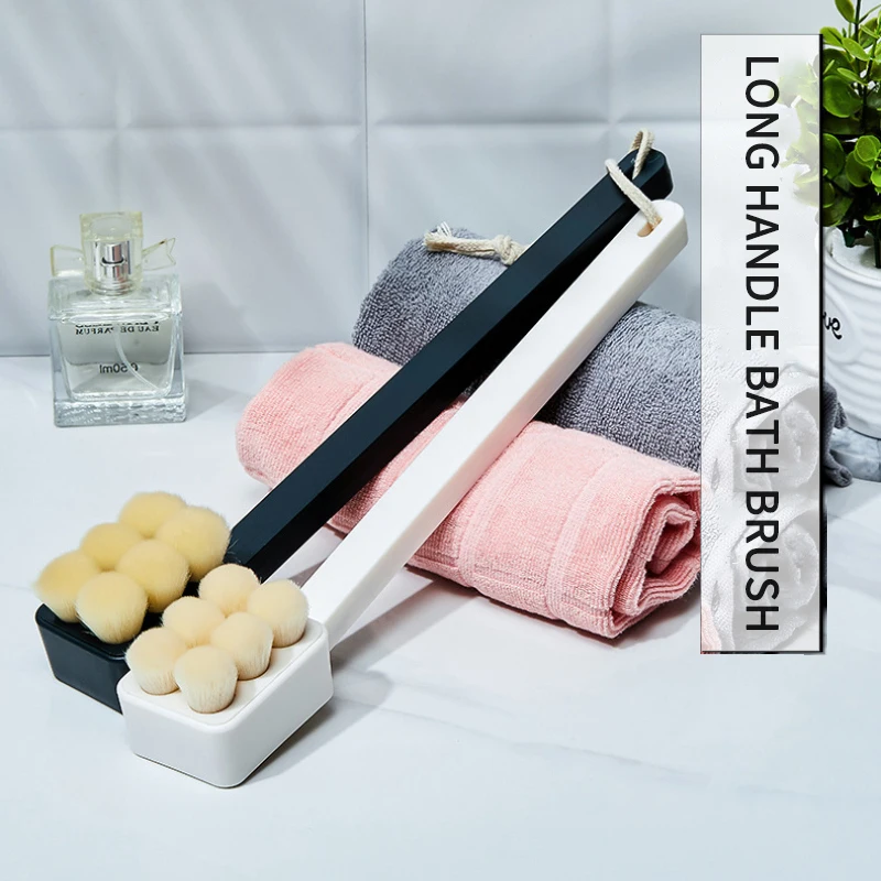 

Long-handled soft hair bath brush and face brush dual-purpose bath cleaning brush plastic brush bath brush cleaning