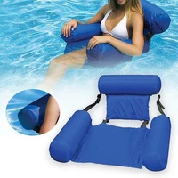 summer inflatable foldable floating row swimming pool water hammock air mattresses bed beach water sports lounger chair