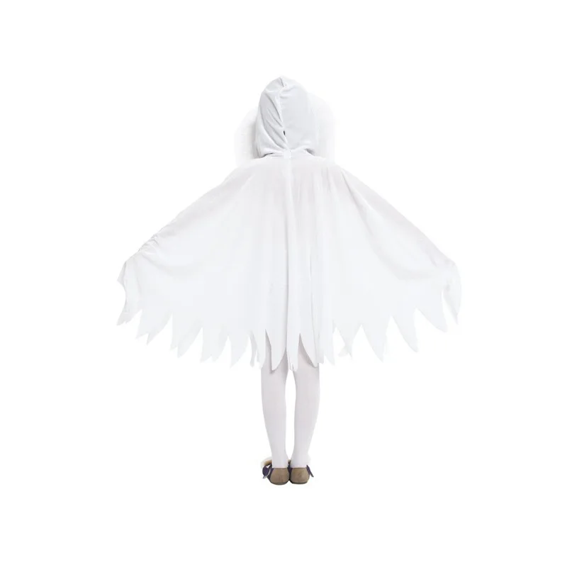 

Boys Girls White Ghost Prom Witch Outfit Kids Masquerade Cloak Jumpsuit Halloween Cosplay Costumes Party Role Play Dress Up Suit