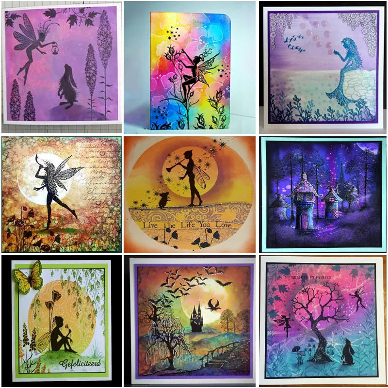 

Fairie Fairy Leaves Clear Stamps for DIY Scrapbooking Card Transparent Stamp Making Photo Album Paper Crafts Handmade Template