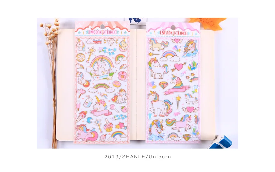 1 шт./лот Kawaii канцелярские наклейки Единорог девушка сердце декоративные мобильные наклейки Скрапбукинг DIY японские ремесленные наклейки