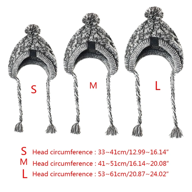 Зимние теплые с рисунком собачки и котика шляпа защитой от ветра пышные головной