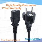 CEE77 Европейский Прямой шнур питания schuko штекер в IEC C13 сетевой кабель 3X0,75 мм квадратный провод питания 10А250 В