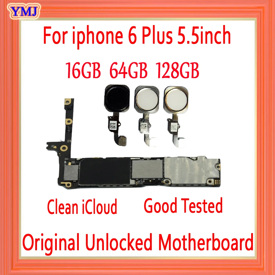 Оригинальная разблокированная материнская плата для iphone 6 plus 16 ГБ/64 Гб/128 ГБ с Touch