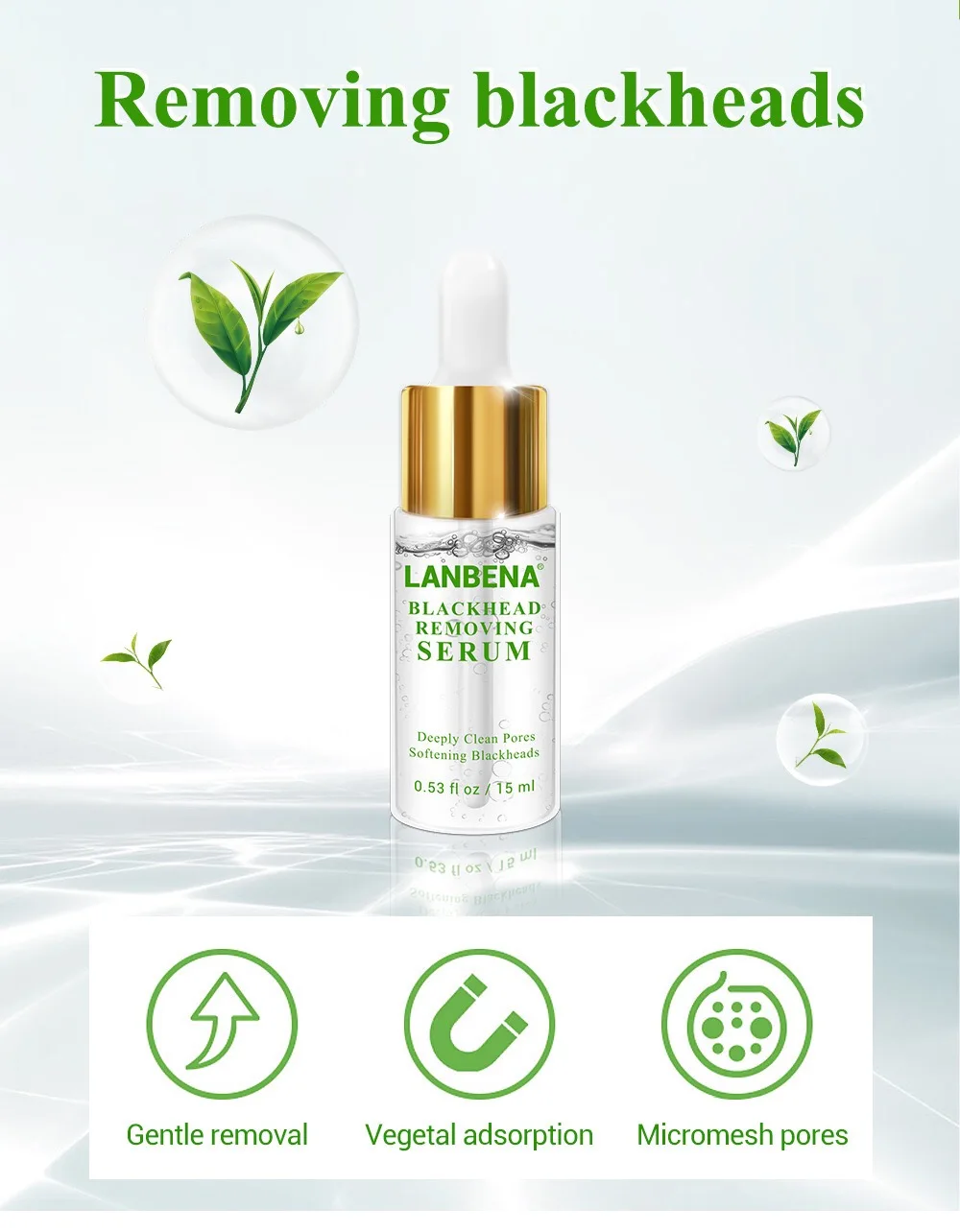 LANBENA 15 мл средство для угрей в носу удаления черных точек жидкое на лечение акне