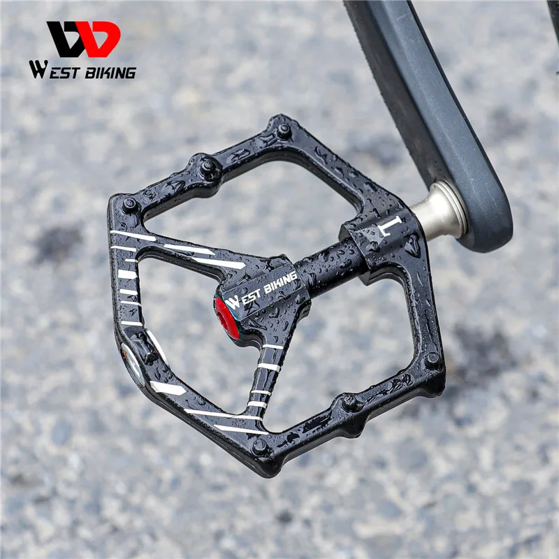 Велосипедные педали WEST BIKING 9/16 дюйма 3 герметичных подшипника плоские