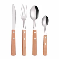 kitchen tableware stainless steel cutlery set spoon fork knife silverware set dinnerware western mirror dinner set dropshipping