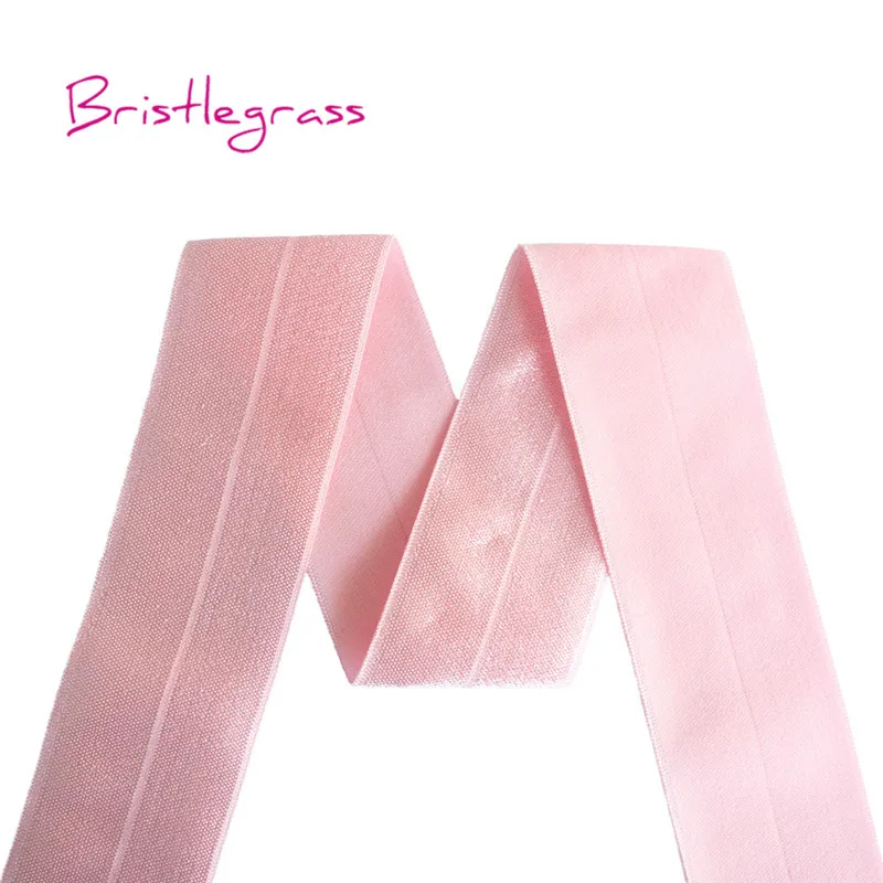 BRISTLEGRASS 5 ярдов 1-1/" 40 мм Блестящий враг складной эластичный спандекс атласная лента для волос галстук платье с повязкой кружевной отделкой DIY шитье ремесло
