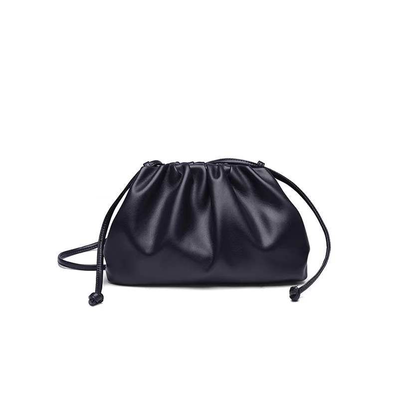 Dark Blue 26x10x16cm Модная кожаная мягкая гофрированная большая сумка-мессенджер на плечо, Высококачественная женская дизайнерская сумка, повседневный клатч - Цвет: Dark Blue 26x10x16cm