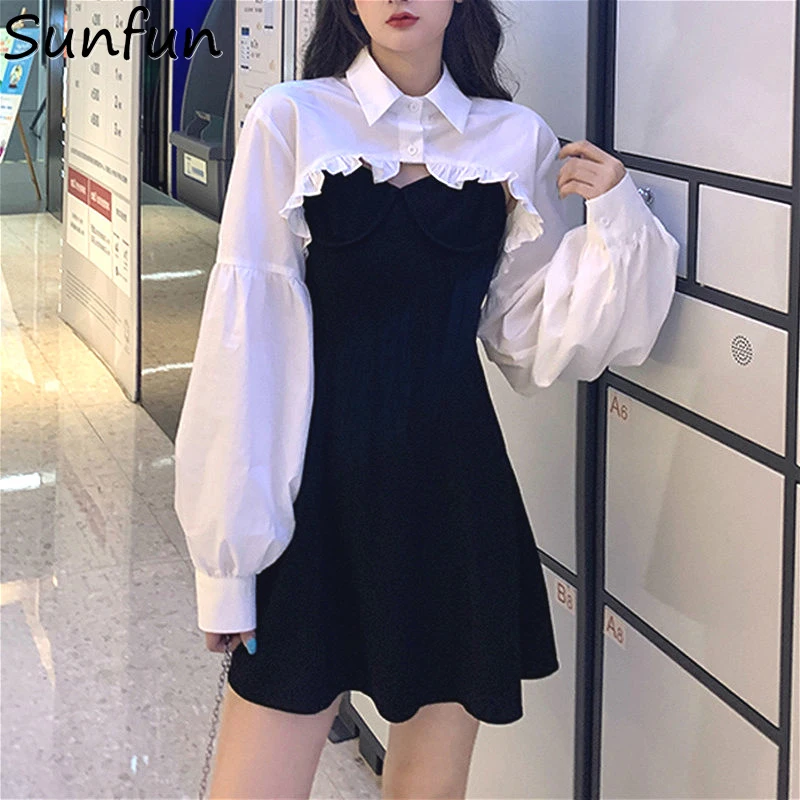 Женское винтажное платье с длинным рукавом повседневное элегантное