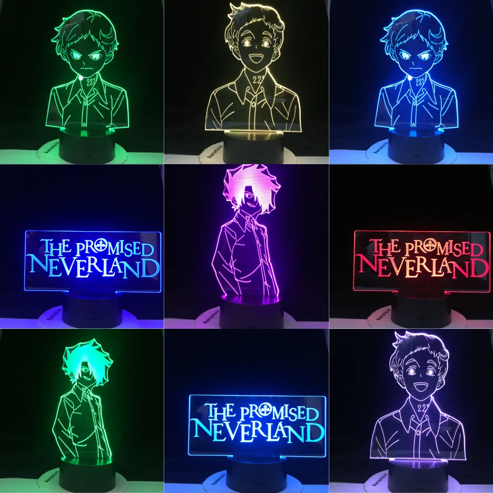 

Dropshipping Emma Figure 3D Led Night Light Japanese Manga for Home Room Decor Kids Child Nightlight Best Home Decor