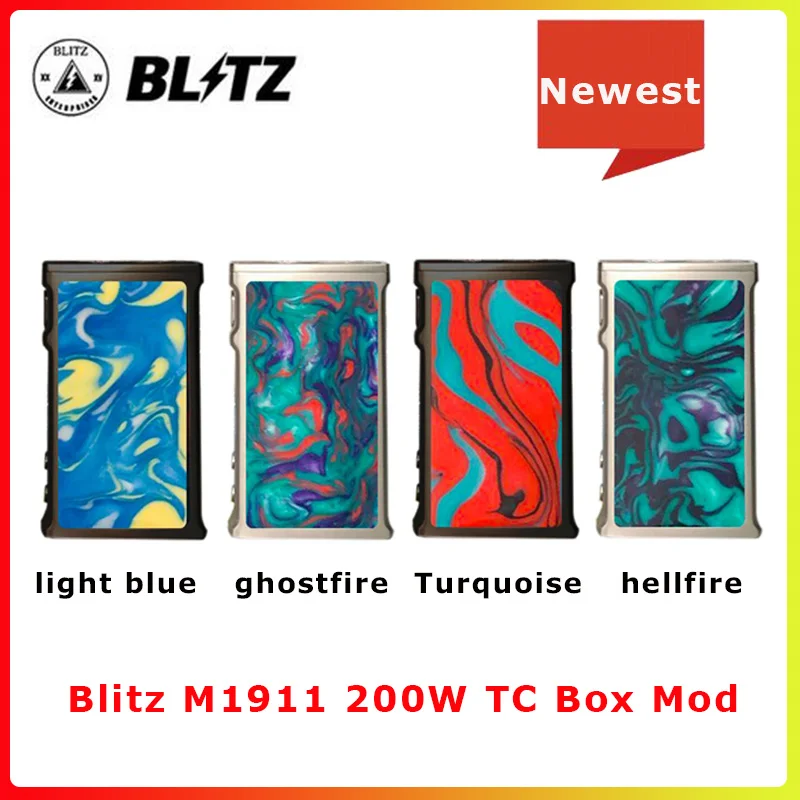 Новейший испаритель Blitz M1911 200 Вт TC Vape mod fit Versus Tank/zeus x 18650 электронная сигарета kit vs