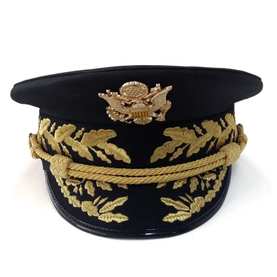 Style 2 Admiral General военные кепки высокого класса Американский шлем летчика унисекс Униформа шапки Air cap - Цвет: Style 2