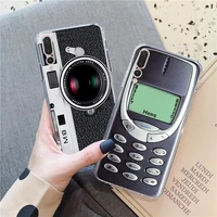 classic retro audio tape old mobile phone transparent tpu soft case for huawei p20 p40 p10 p30 pro mate20 30 honor 20 9x cover