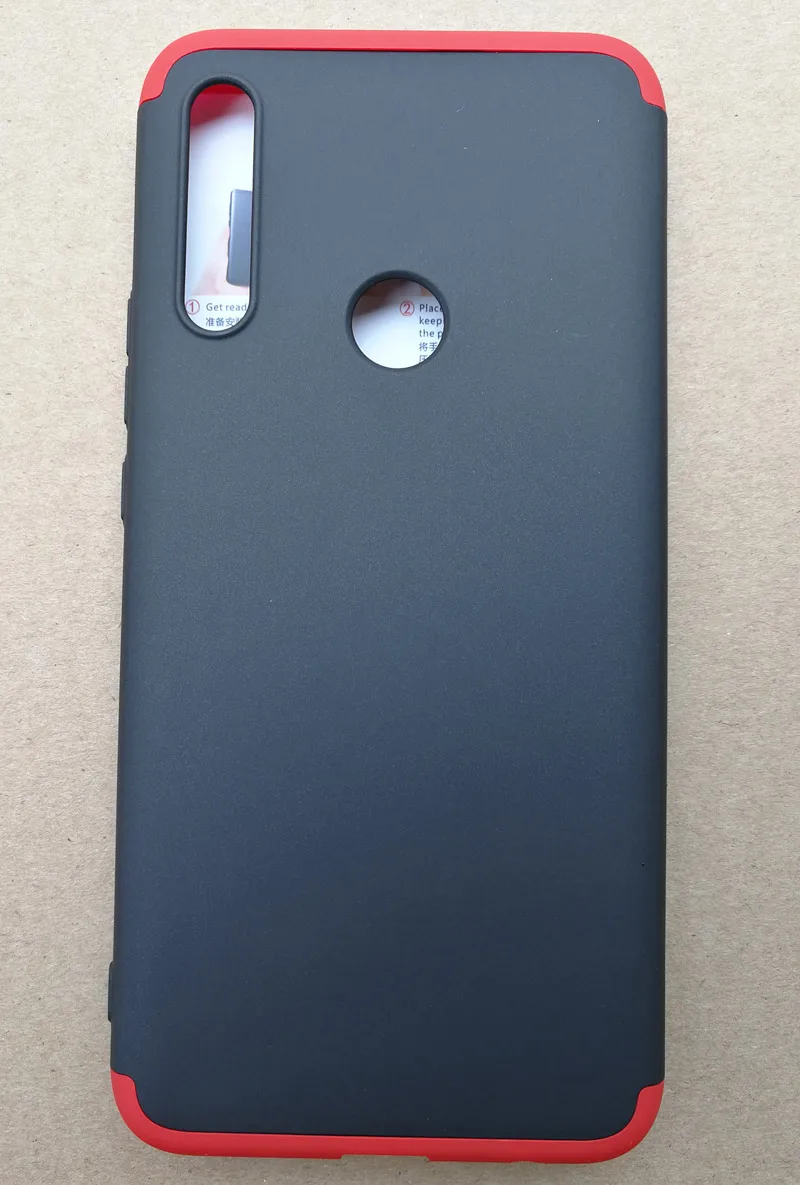 Чехол gkk для huawei P Smart Z с полной защитой - Цвет: Black Red