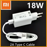 xiaomi redmi note 8 pro charger fast charge original 18w eu adapter 2a usb type c cable for mi 9t 9t pro 9 se cc9 redmi note 9