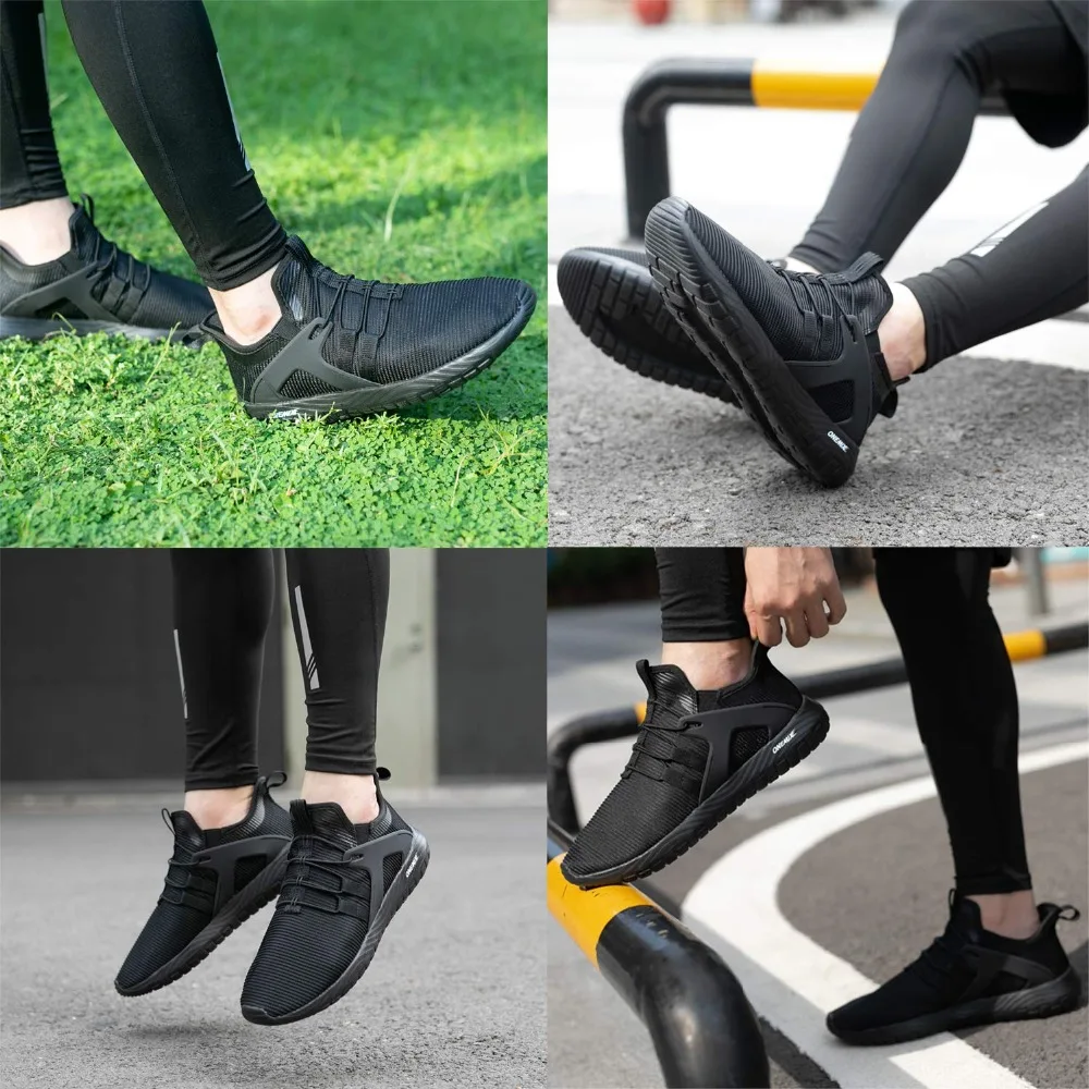 ONEMIX 2022 Men Running Shoes Lightweight Breathable Mesh Soft Women Sneakers Slip On Outdoor Jogging Walking Tennis Sport Shoes