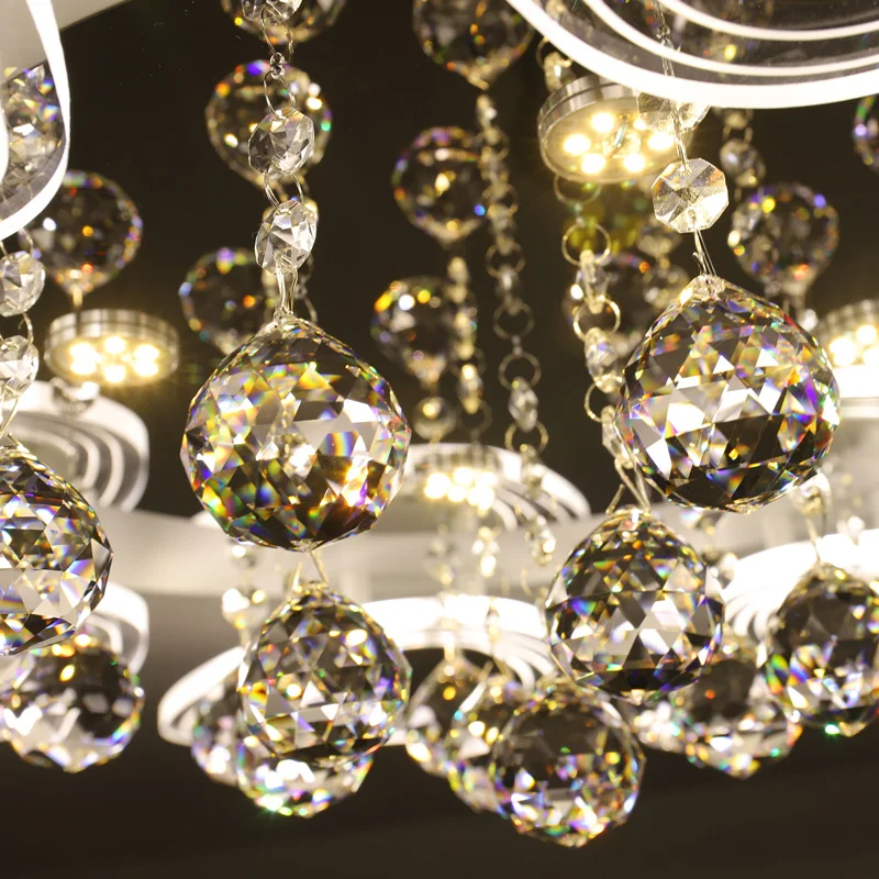 Modern LED Crystal ceiling Lights dimmable living room dining bedroom study balcony home decoration lamp | Освещение