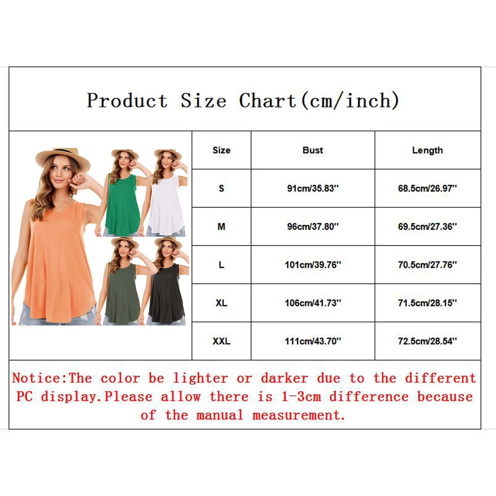 

Solid Color Summer Tank Top Women O Neck Loose Sleeveless Vintage Tshirt Casual Tunic Harajuku Plus Size Tops 1