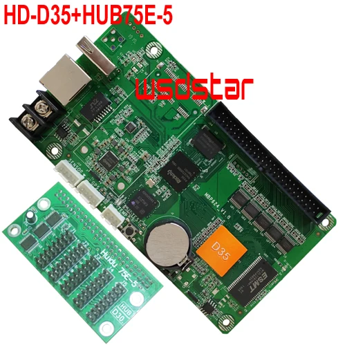 HUIDU HD D15(640*64) D35(1024*64) D35 + HUB75E 5(1024*64) полная карта управления цветом для P2 P2.5 P3 P4 LED Module