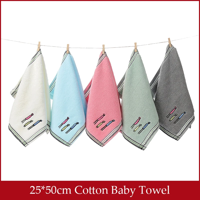 Полотенце 2 шт. 25x50 см Хлопковое полотенце для новорожденных малышей детей