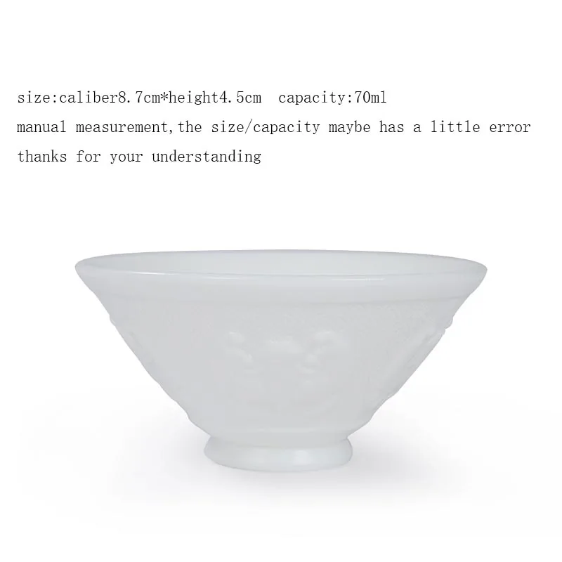 70 мл Нефритовая фарфоровая маленькая чайная чашка Master Health чаша женский чайный