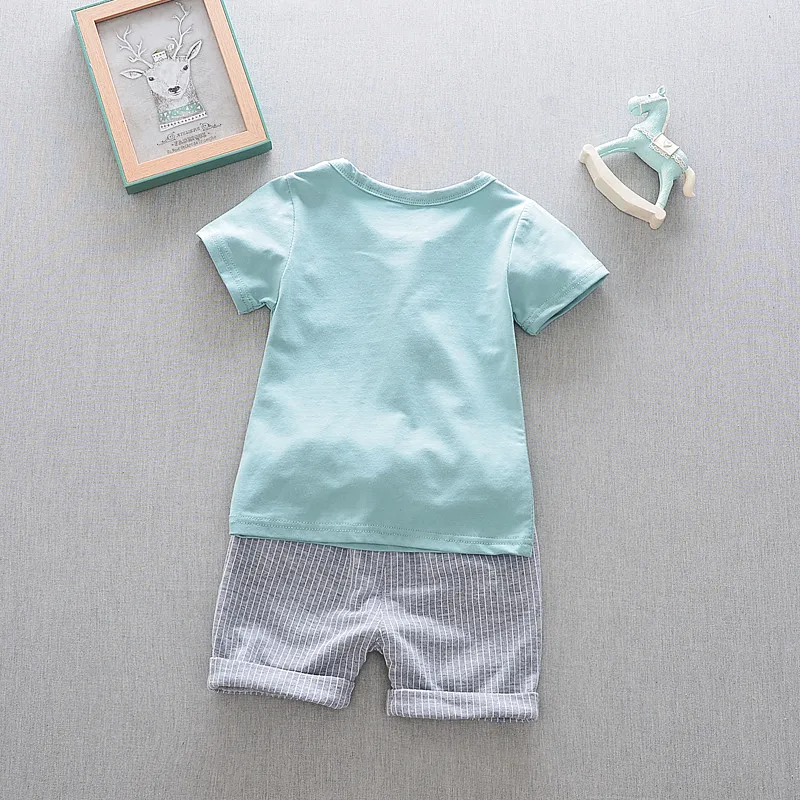 Комплект одежды для малышей мальчиков и девочек 2020 Милая летняя повседневная