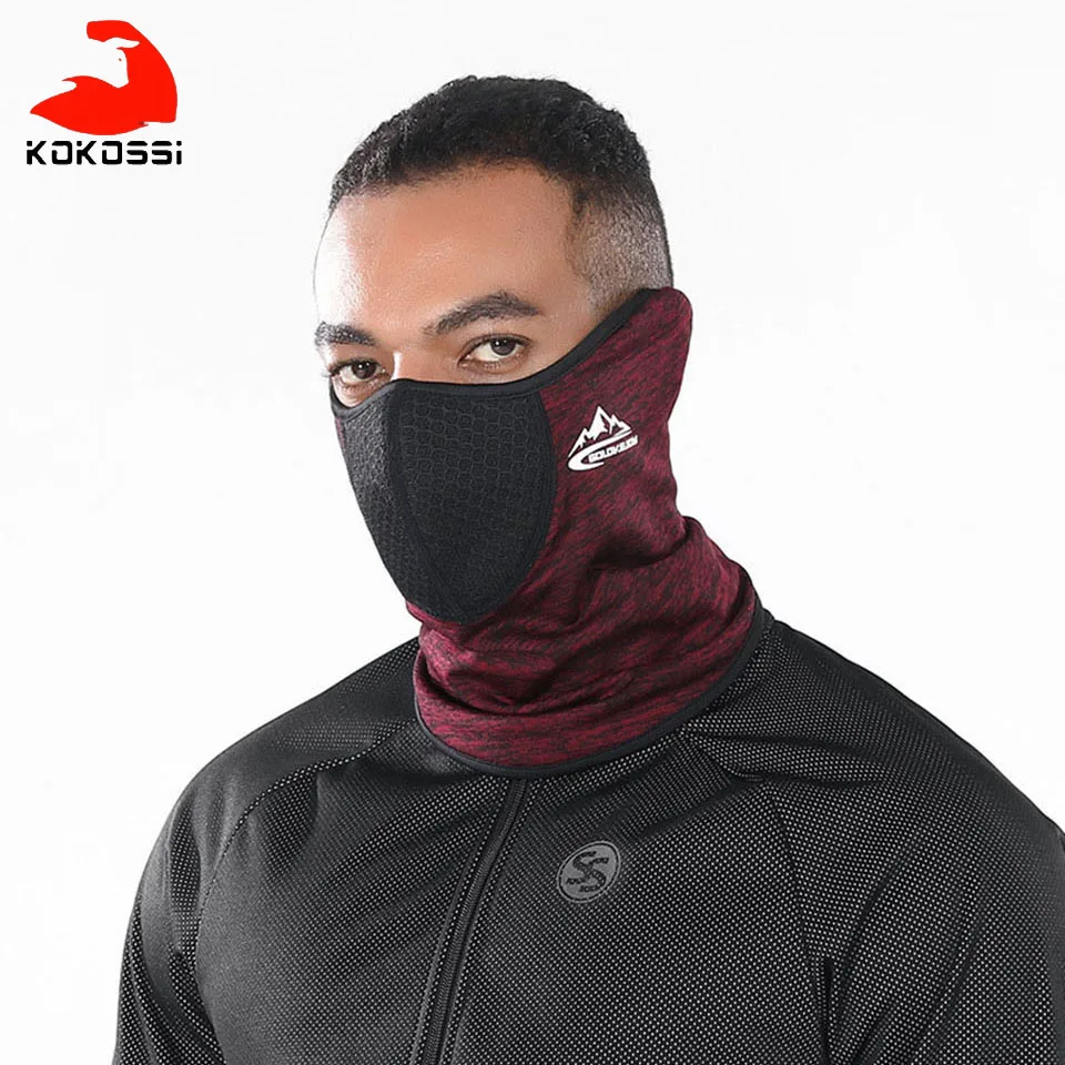 Зимний ветрозащитный термошарф KoKossi для езды на велосипеде открытом воздухе