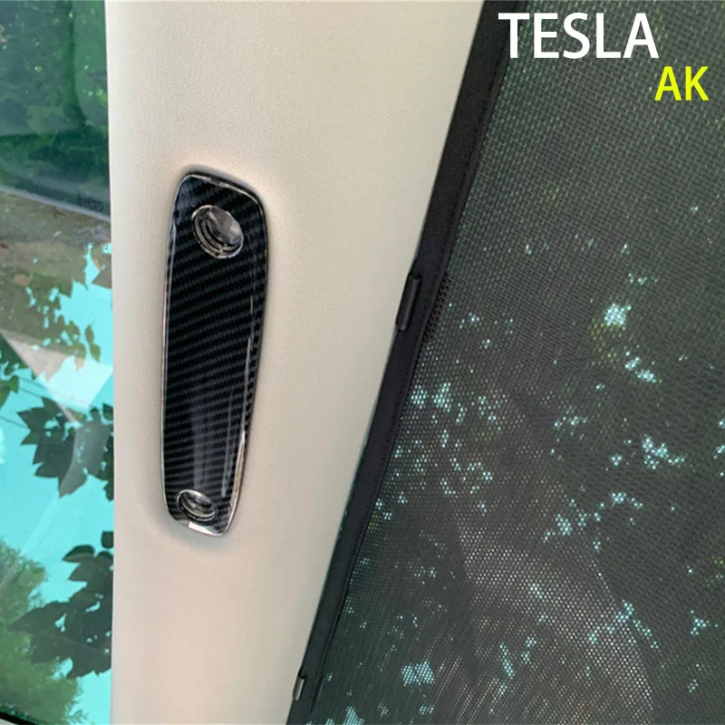 Для Tesla модель 3 лампа для чтения из углеродного волокна патч украшение интерьера Модификация аксессуары декоративный свет внутренний потолок