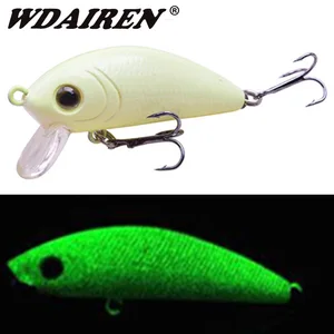 Рыболовная Приманка в виде гольяна Topwater, 50 мм, 4,5 г, кренкбейт, светящаяся жесткая приманка, искусственная приманка для окуня, воблеры рыболовные снасти, 1 шт.