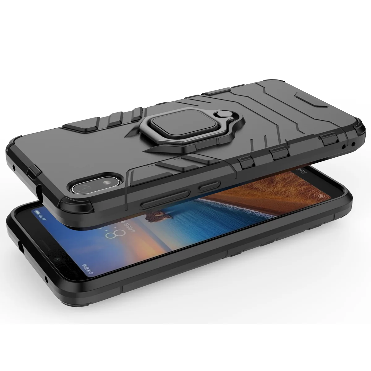 Чехол для Xiaomi Redmi 7A противоударный бронированный чехол жесткий резиновый