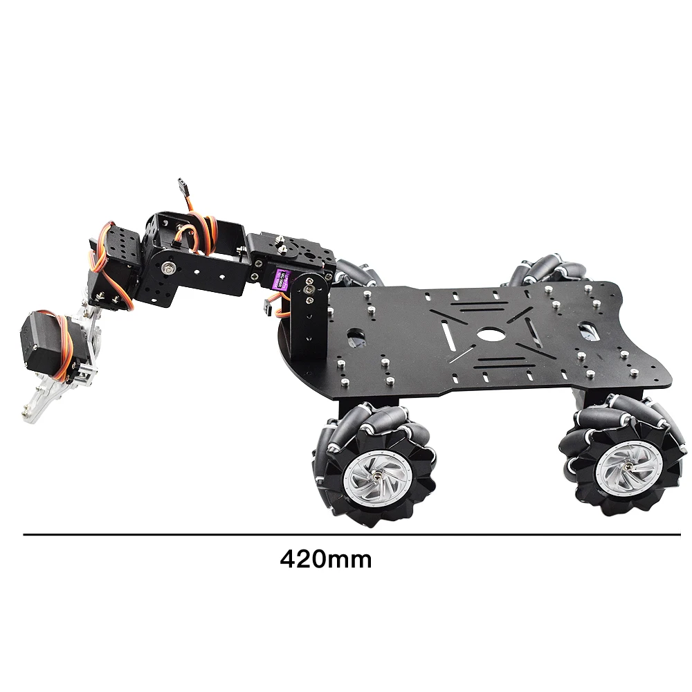Cheapest Mobile 80mm 4WD Mecanum Wheel Robot Car Kit with 4dof Arm Gripper Claw for Arduino DIY STEM Toy Parts | Игрушки и хобби