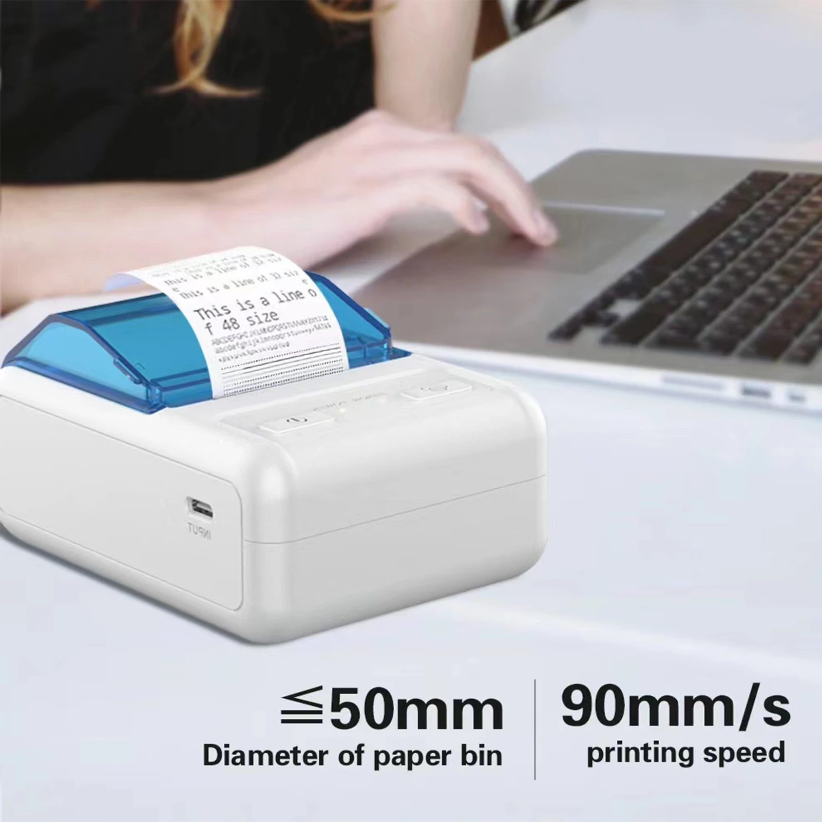 Миниатюрный портативный термопринтер P11 58 мм чековый принтер большой емкости с USB