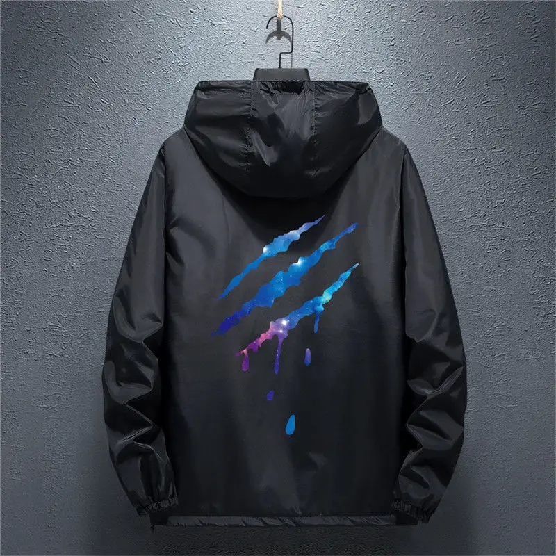 

Spring Autumn Men's Outerwear Loose Men's 2020 New Style Jacket Casual Clothes Wholesale Clothing Windbreaker Zip Up Hoodie