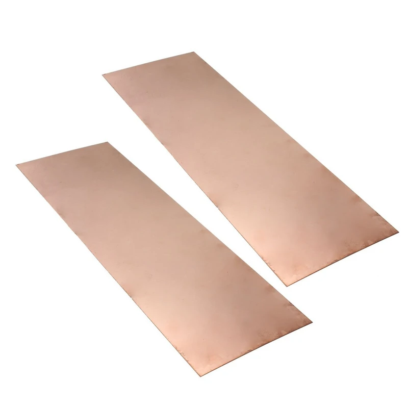 

2 Pcs Copper Sheet 0.5mm x 300mm x 100mm Pure Copper Metal Sheet Foil