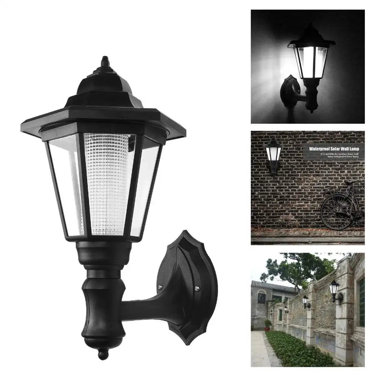 

Outdoor Solar Powered Wall Light Garden Lamp Lantern LED Night Light Waterproof Solar Wall Lamps Patio Yard Street Light Decor