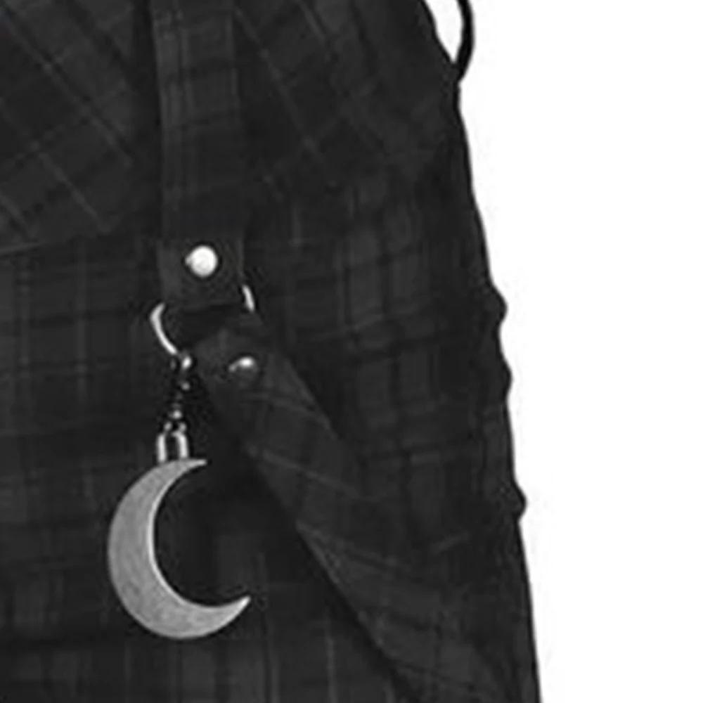 Готические брюки женские повседневные на молнии уличные клетчатые облегающие