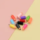 Имитация цветных ювелирных изделий из корейской смолы, подвеска в форме карандаша подвесок, для изготовления ювелирных изделий, для самостоятельного изготовления сумок, сережек, брелоков, подвесок, C255, 10 шт.