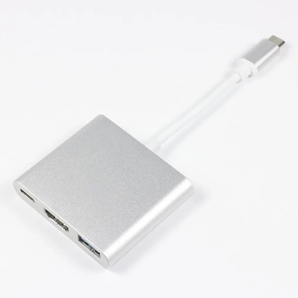 USB C к HDMI 3 в 1 кабель конвертер для Apple Macbook Thunderbolt Type переключатель 4K концентратор