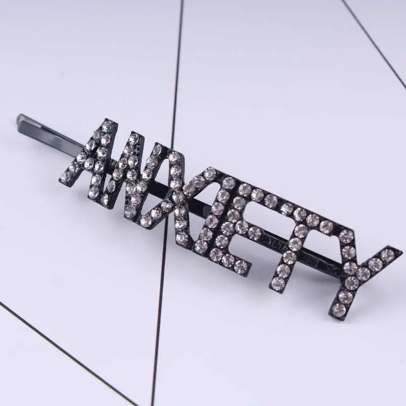 21 стиль женская заколка со стразами ручной работы заглавные буквы для волос с