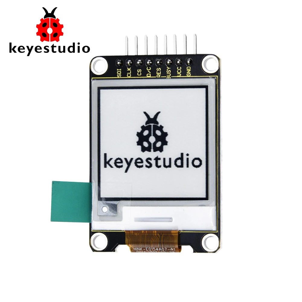 Электронный чернильный экран Keyestudio ЖК-модуль 1 54 дюйма 200*200 для Arduino (черно-белый) |