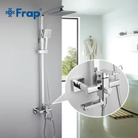 frap 1 set bathroom rainfall shower faucet set single handle mixer tap with hand sprayer wall mounted bath shower sets f2420