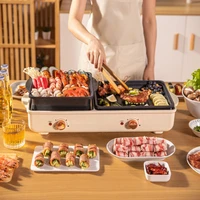 portable electric grill non stick grill plates with temperature controlelectric korean bbq grill removable drip tray