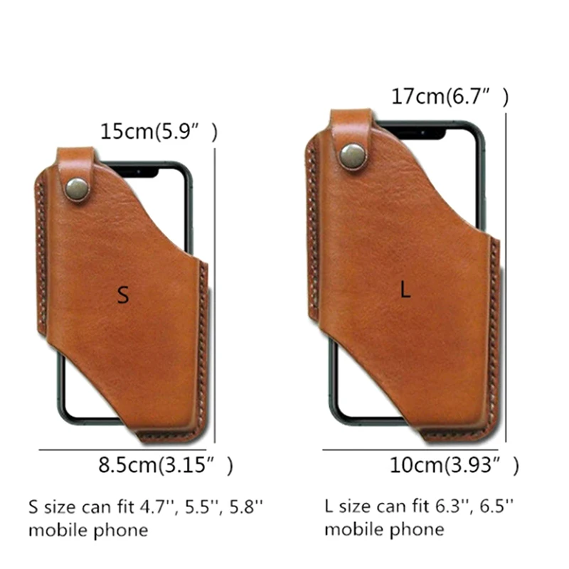 

1PCS Leather Purse Phone Wallet Men Cellphone Loop Holster Case Belt Waist Bag Props