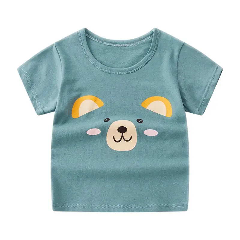 Cute Kids t shirt New Summer Cartoon Fashion Tees Children t-shirt Thin Animals Boy Clothes Girls Tshirt Tops Clothing 100-150cm | Мать и