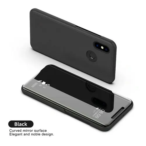 Black Откидная крышка для Xiaomi mi 9 SE 8 Lite роскошный зеркальный Чехол для мобильного телефона мобильный чехол для телефона для Xiaomi mi 8 Lite Red mi Note 5 6 Pro 7 Fundas Capa - Цвет: Black