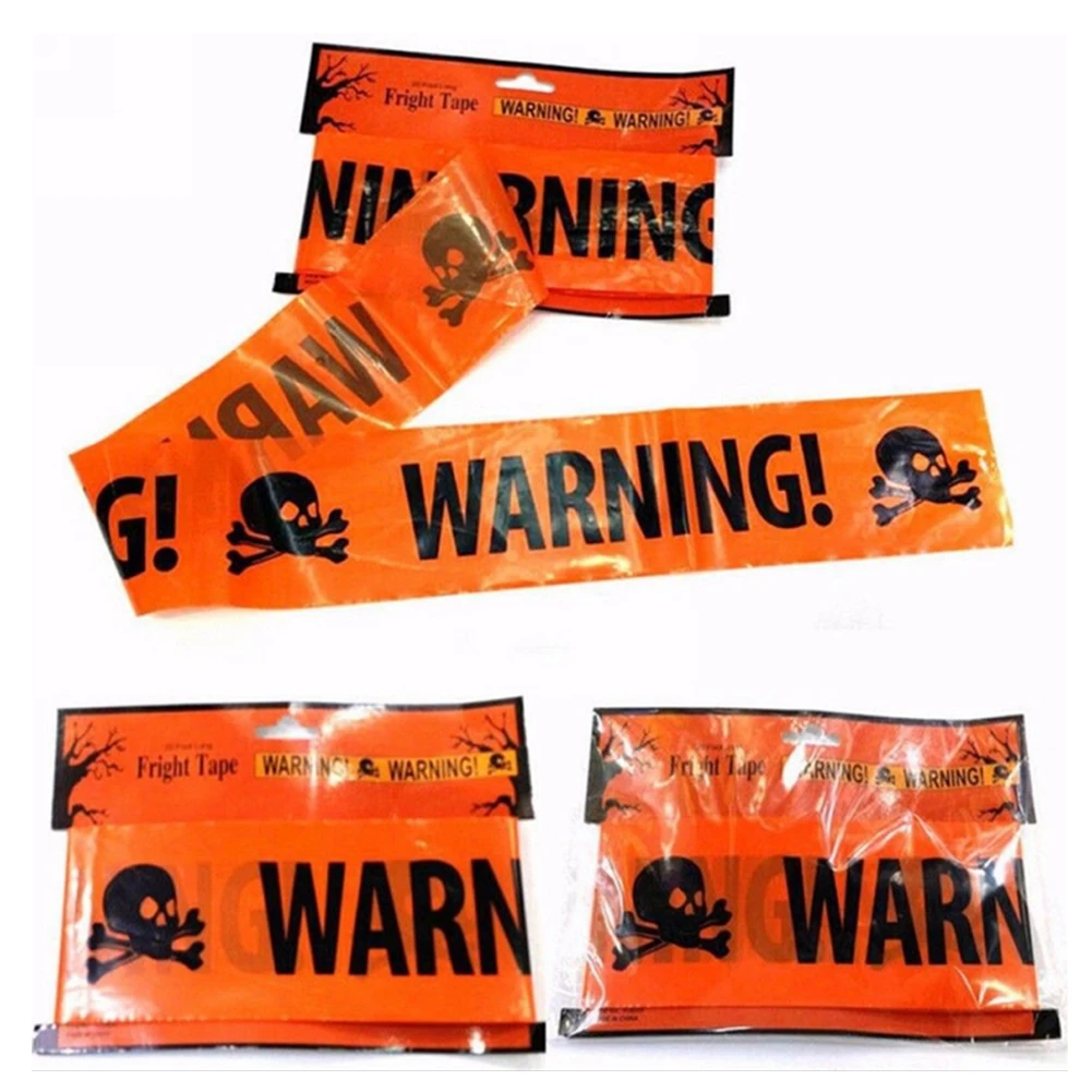 2 шт. 20ft Хэллоуин Предупреждение лента для предупреждения знаки окна Линия