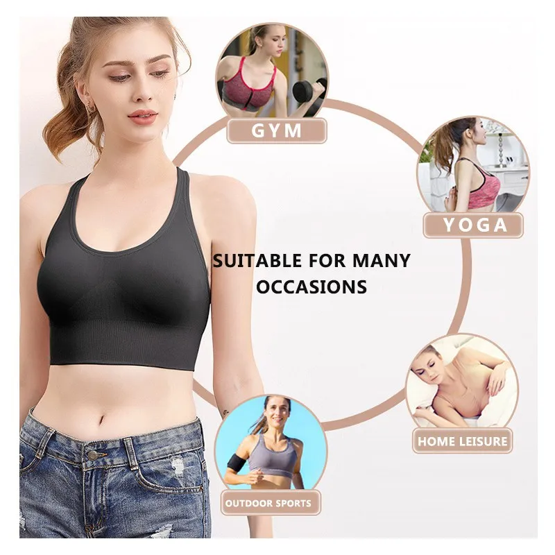 

Yoga Bra Top Sports Bras Women's Sport Top Hollow Breathable Crop Running Vest Push Up Female Fitness Athletic Sportswear