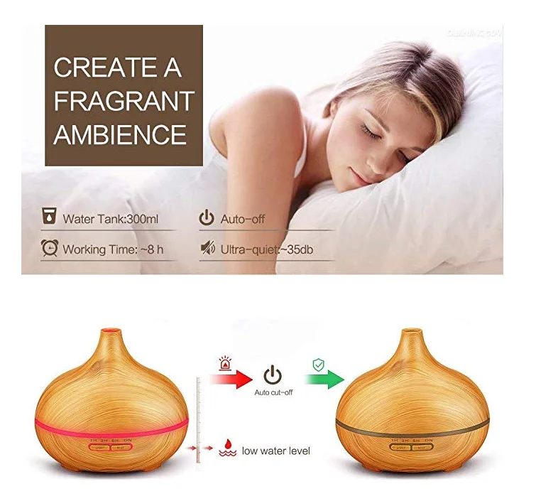 Древесное зерно благовония горелки 300 мл ароматерапия эфирное масло диффузор